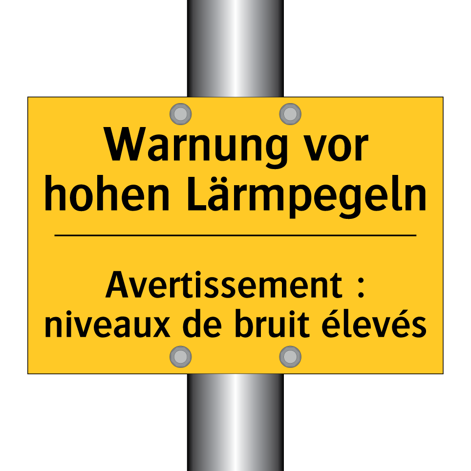 Warnung vor hohen Lärmpegeln - Avertissement : niveaux de bruit /.../