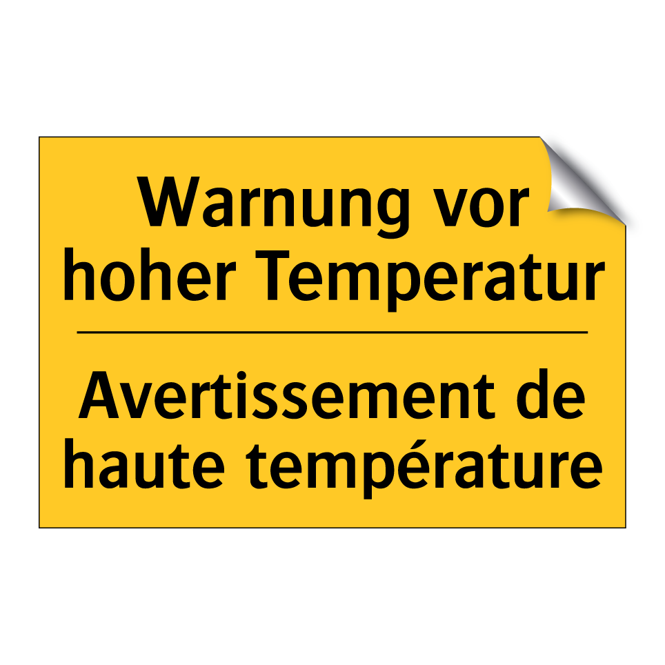 Warnung vor hoher Temperatur - Avertissement de haute température /.../