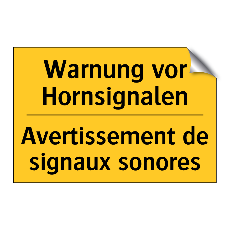 Warnung vor Hornsignalen - Avertissement de signaux sonores /.../