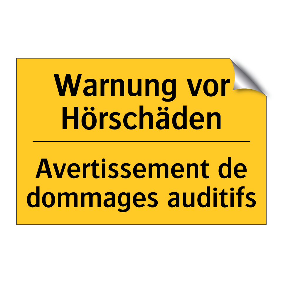 Warnung vor Hörschäden - Avertissement de dommages auditifs /.../