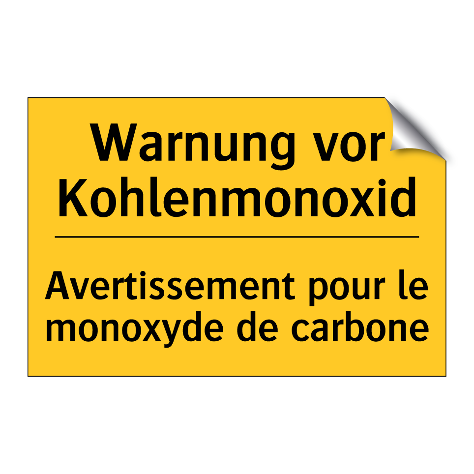Warnung vor Kohlenmonoxid - Avertissement pour le monoxyde /.../