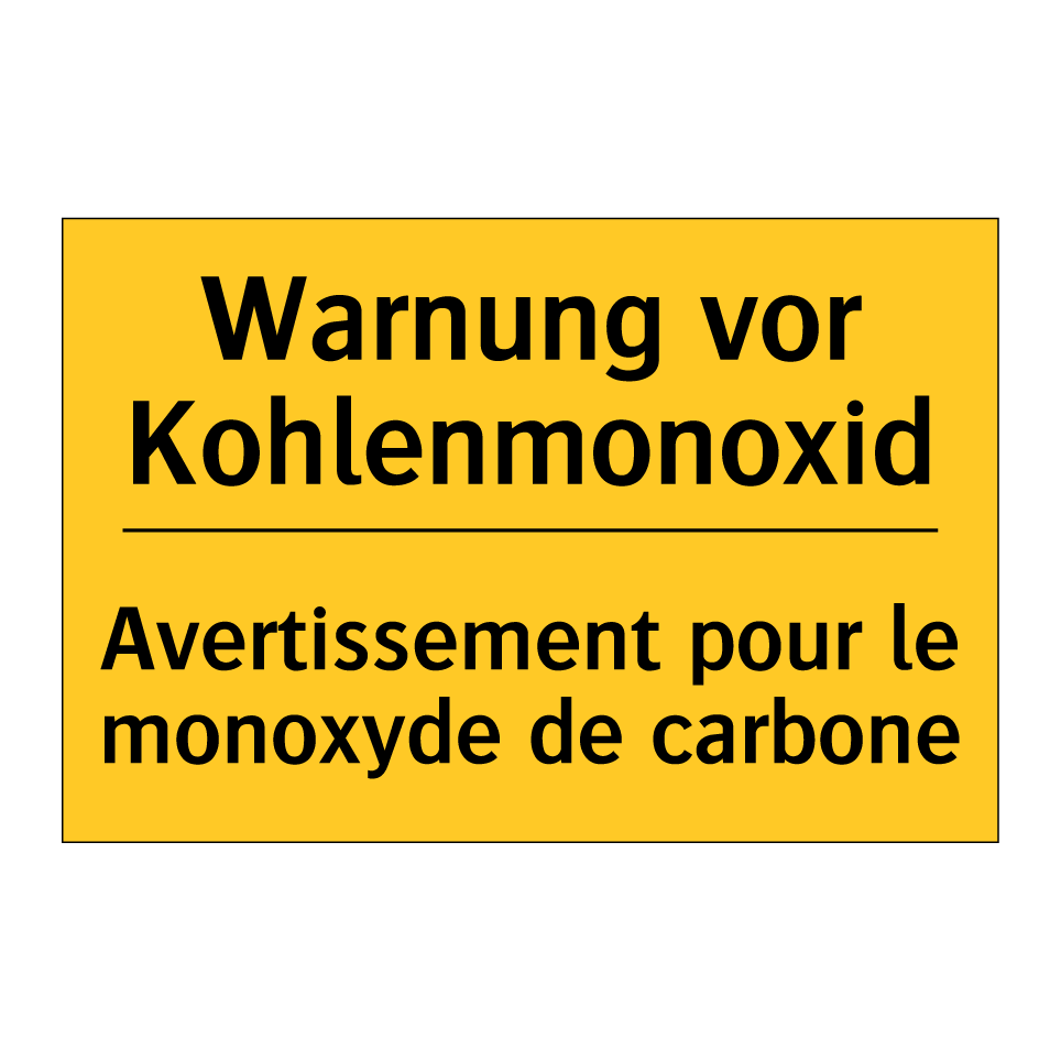 Warnung vor Kohlenmonoxid - Avertissement pour le monoxyde /.../
