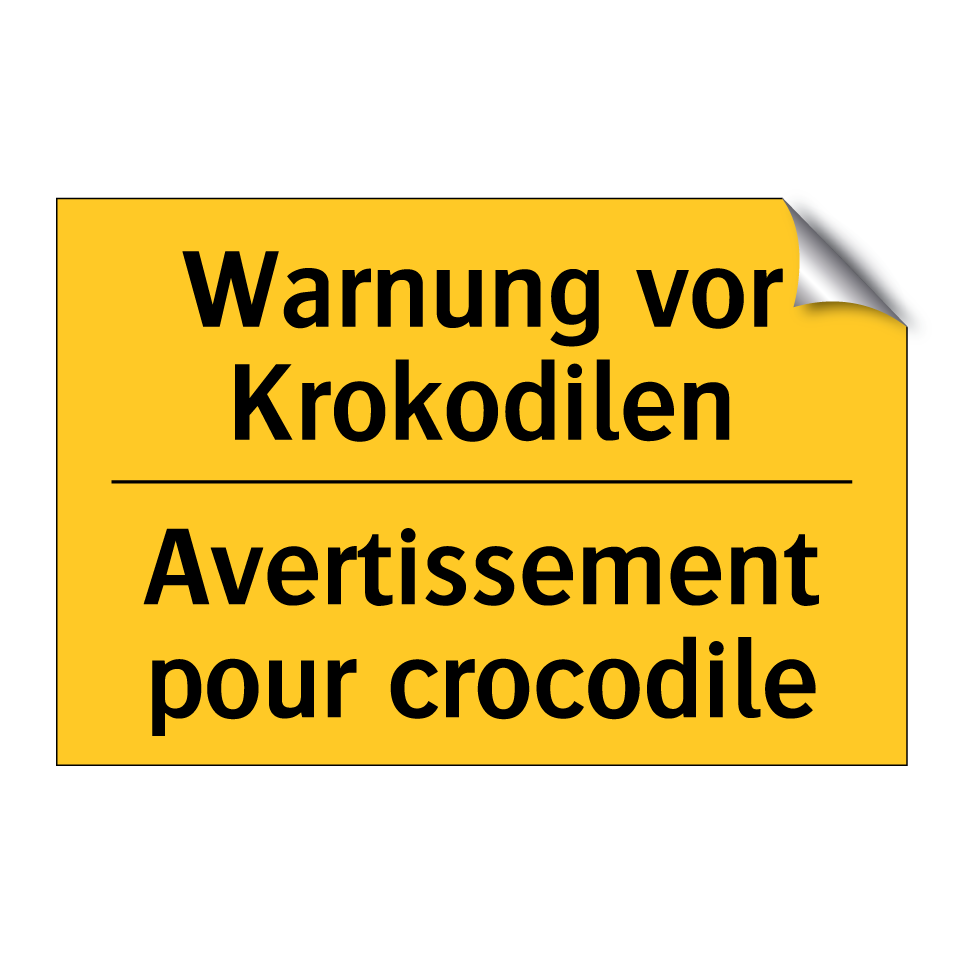Warnung vor Krokodilen - Avertissement pour crocodile
