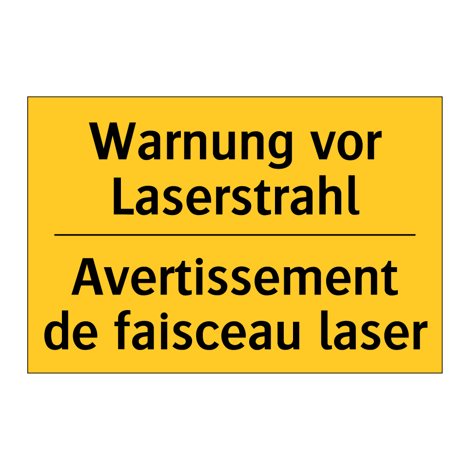Warnung vor Laserstrahl - Avertissement de faisceau laser /.../