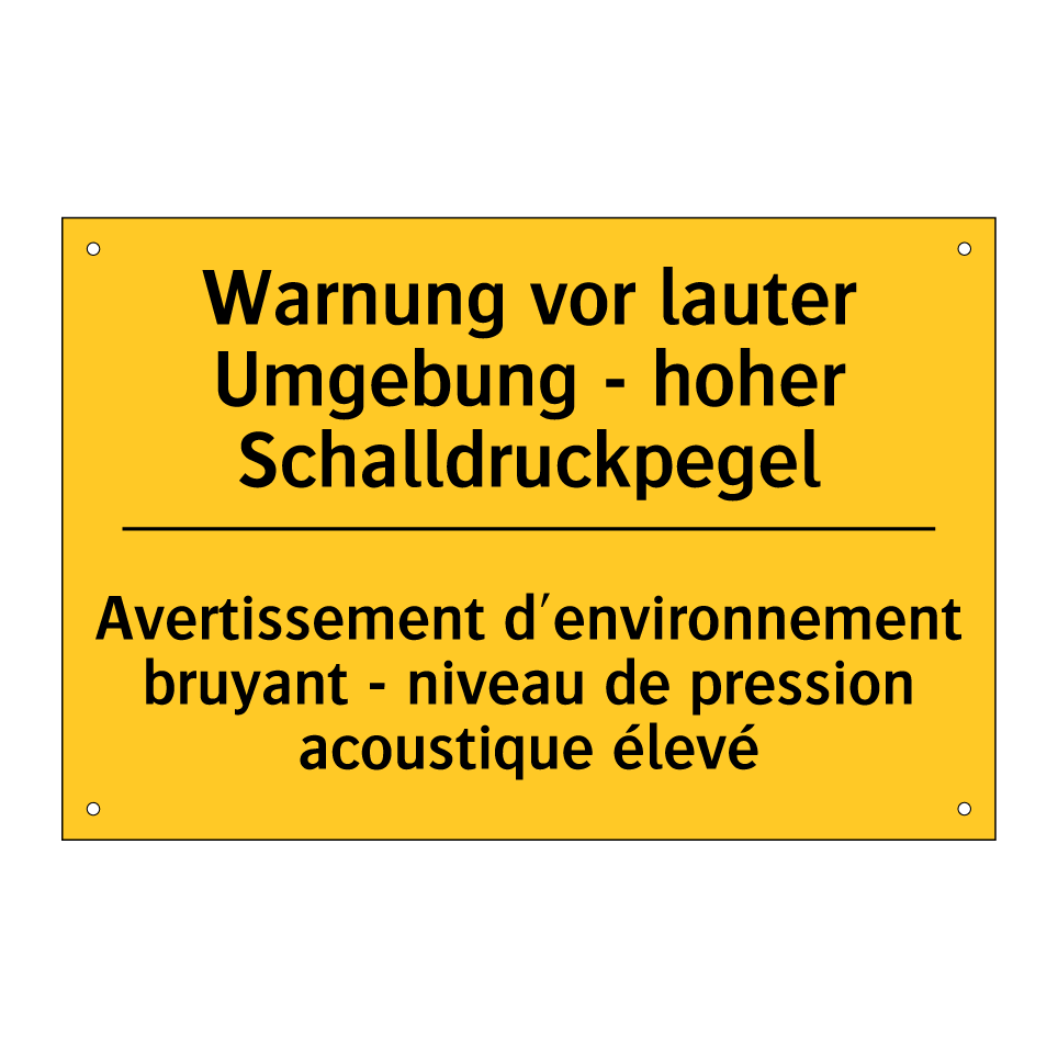 Warnung vor lauter Umgebung - /.../ - Avertissement d'environnement /.../