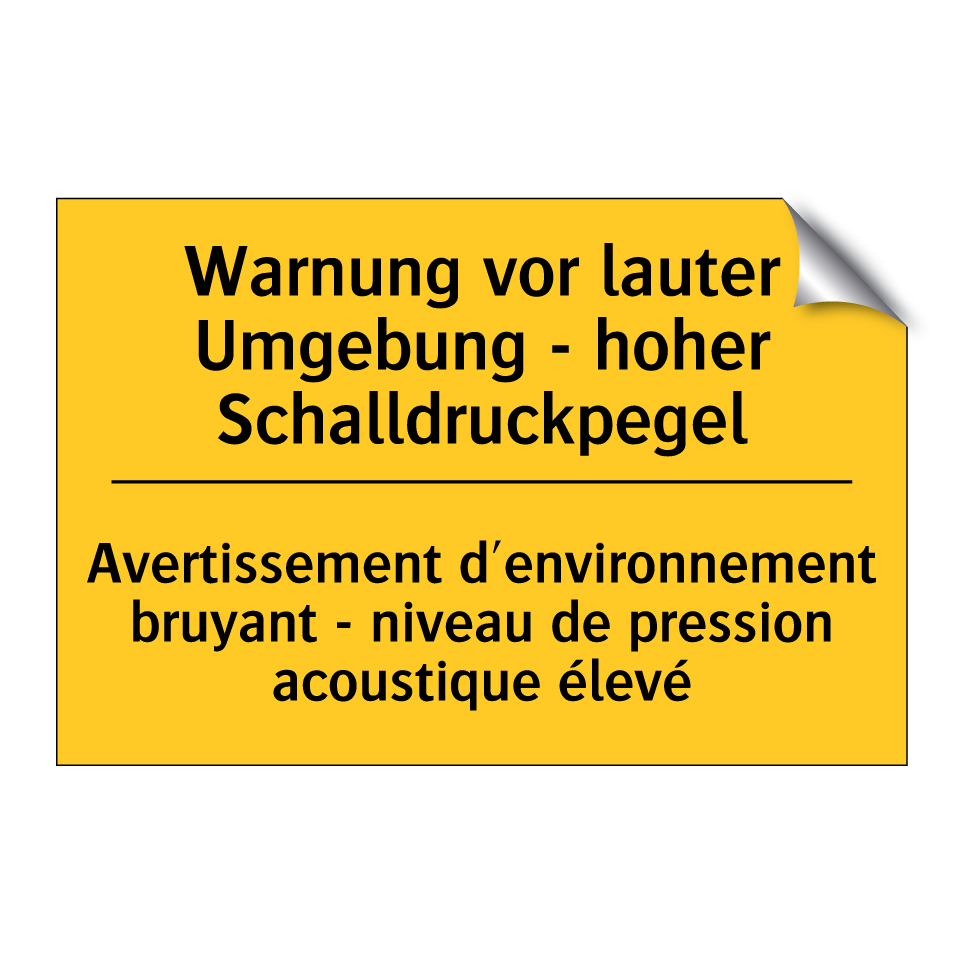 Warnung vor lauter Umgebung - /.../ - Avertissement d'environnement /.../