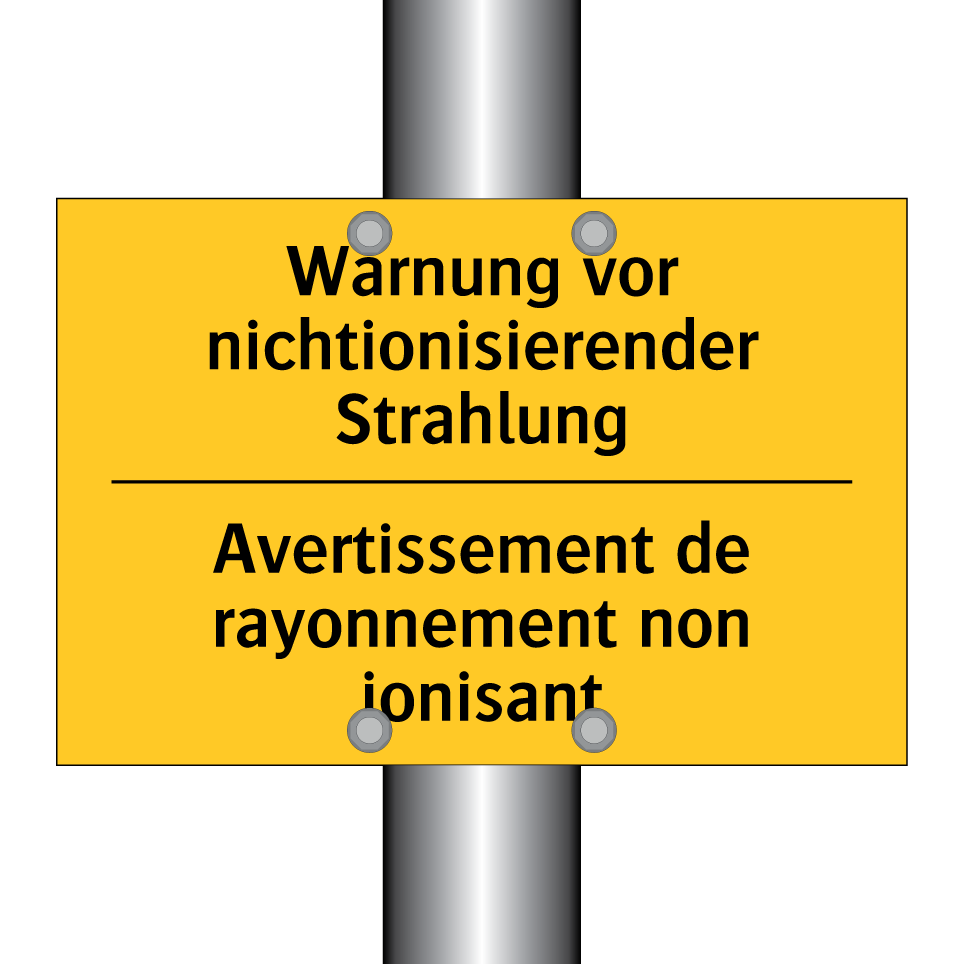 Warnung vor nichtionisierender /.../ - Avertissement de rayonnement non /.../