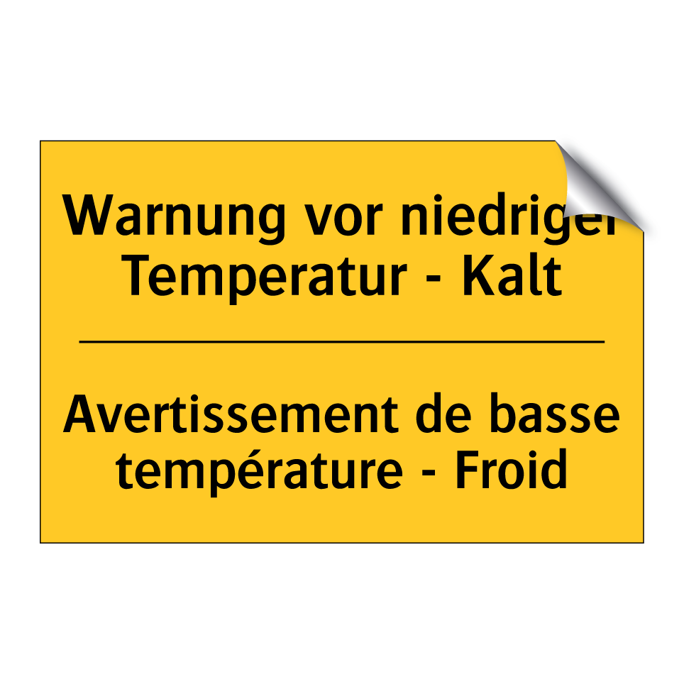 Warnung vor niedriger Temperatur /.../ - Avertissement de basse température /.../