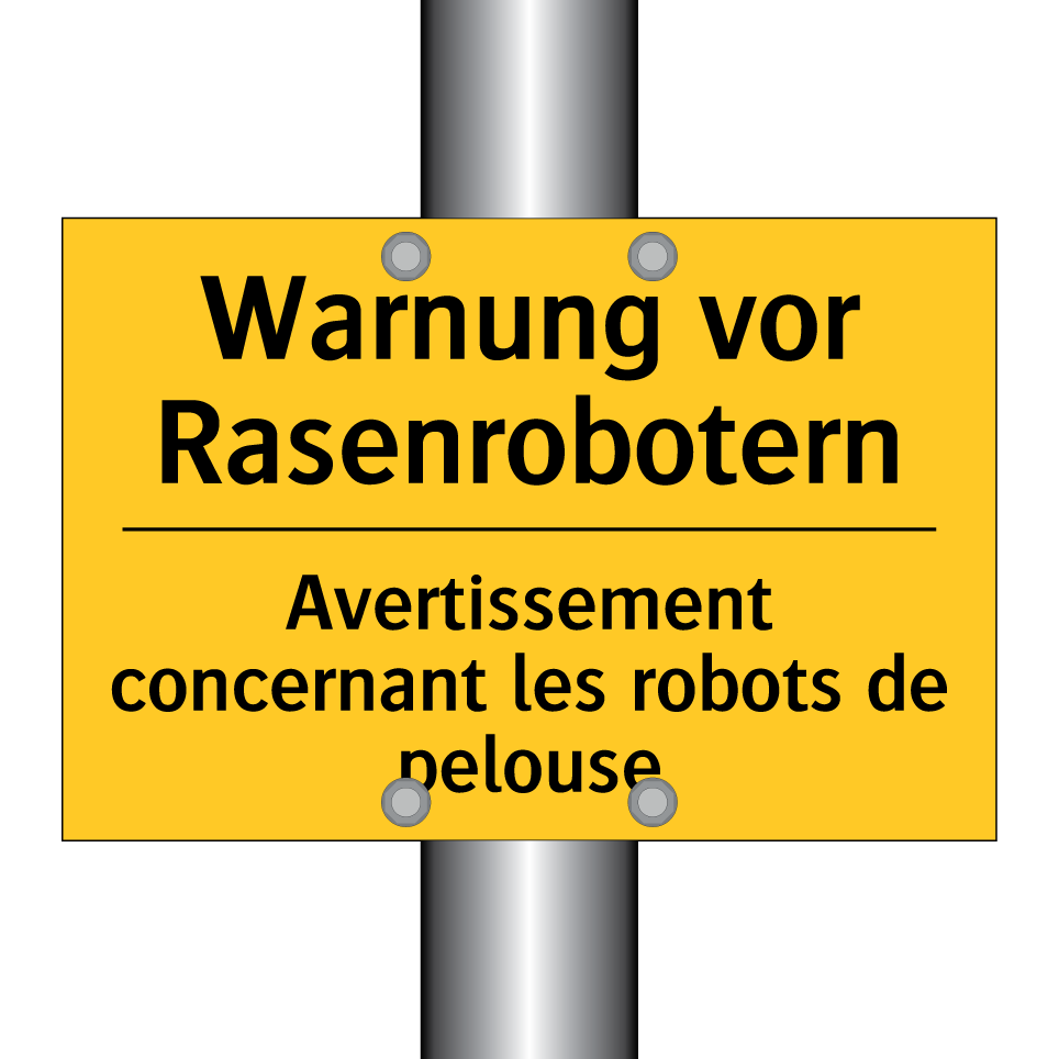 Warnung vor Rasenrobotern - Avertissement concernant les robots /.../