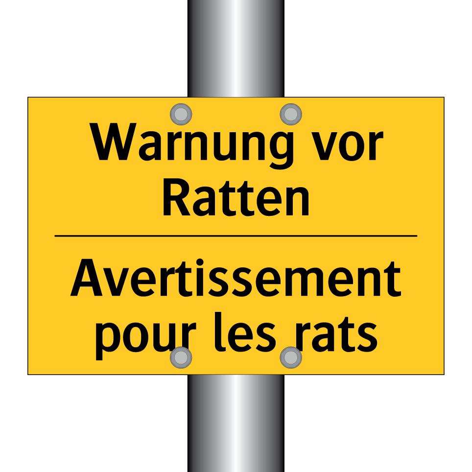 Warnung vor Ratten - Avertissement pour les rats
