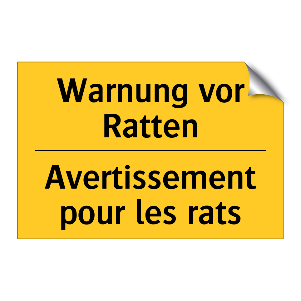Warnung vor Ratten - Avertissement pour les rats