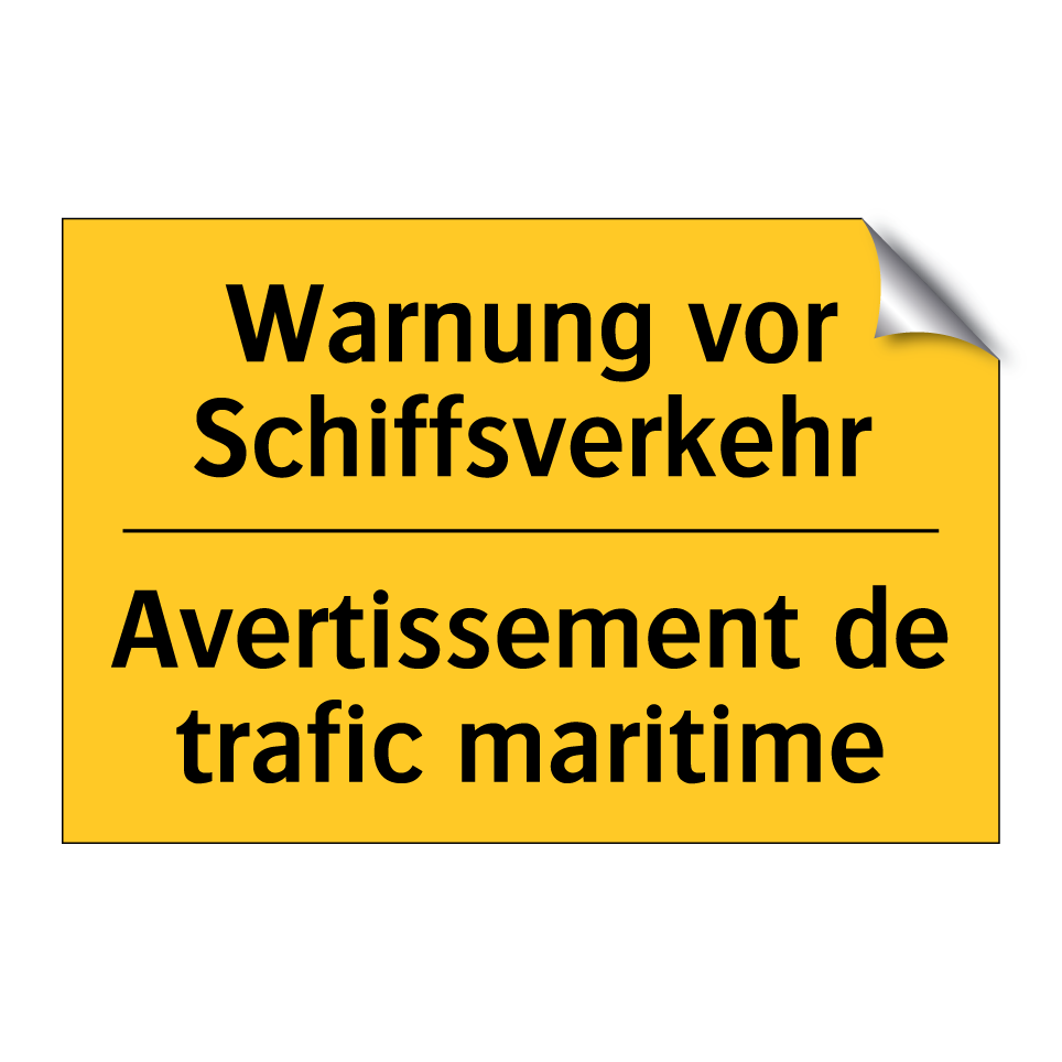 Warnung vor Schiffsverkehr - Avertissement de trafic maritime /.../