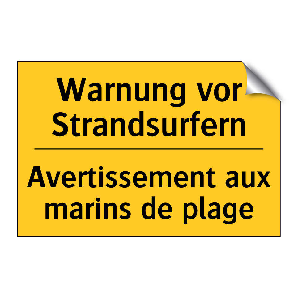 Warnung vor Strandsurfern - Avertissement aux marins de plage /.../