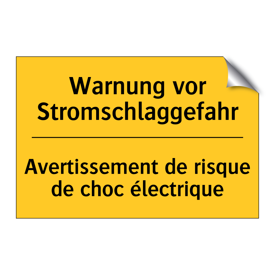 Warnung vor Stromschlaggefahr - Avertissement de risque de choc /.../