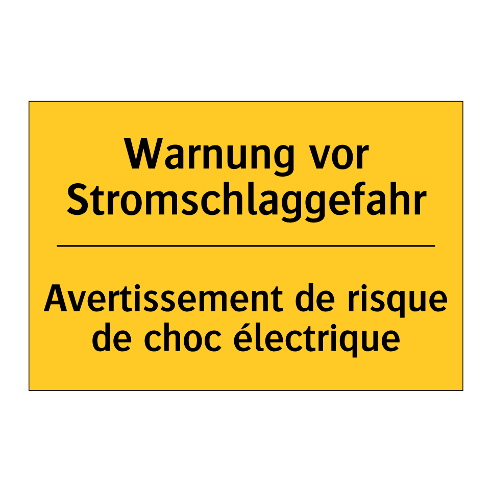Warnung vor Stromschlaggefahr - Avertissement de risque de choc /.../
