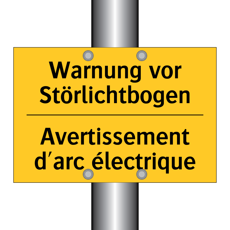 Warnung vor Störlichtbogen - Avertissement d'arc électrique