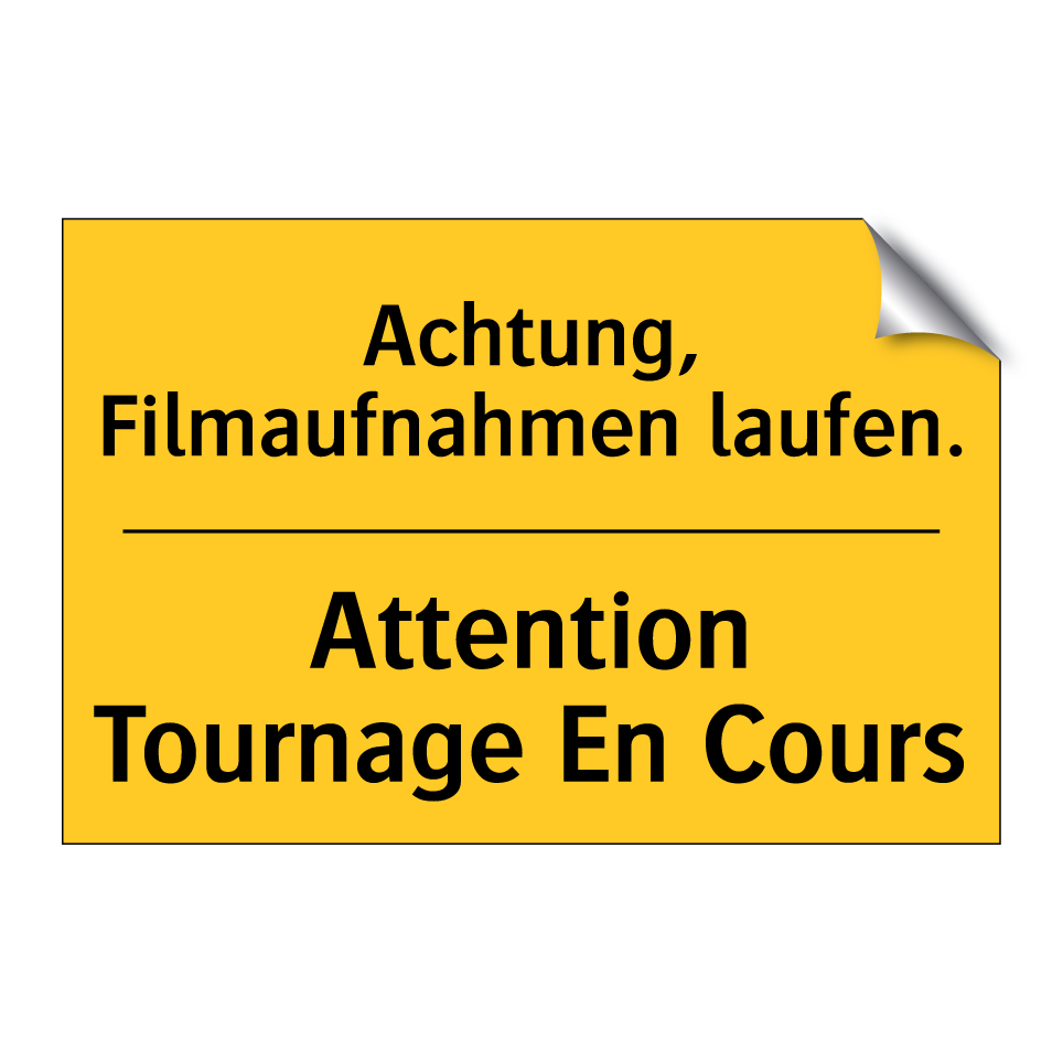 Achtung, Filmaufnahmen laufen. - Attention Tournage En Cours