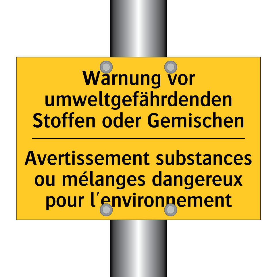 Warnung vor umweltgefährdenden /.../ - Avertissement substances ou mélanges /.../