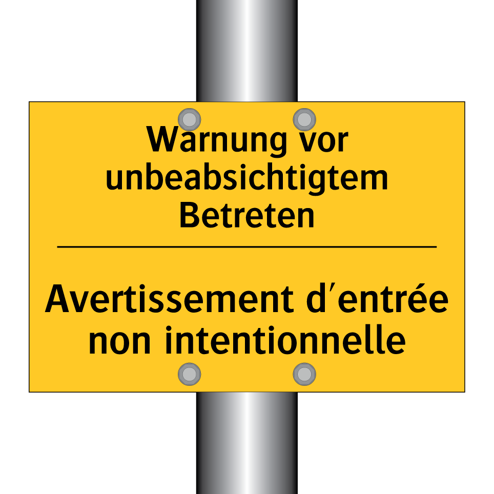 Warnung vor unbeabsichtigtem Betreten /.../ - Avertissement d'entrée non intentionnelle /.../