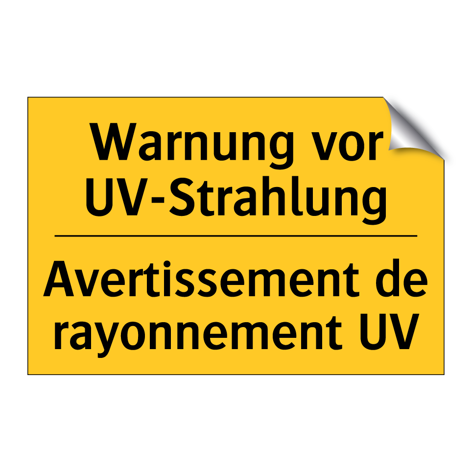 Warnung vor UV-Strahlung - Avertissement de rayonnement UV /.../