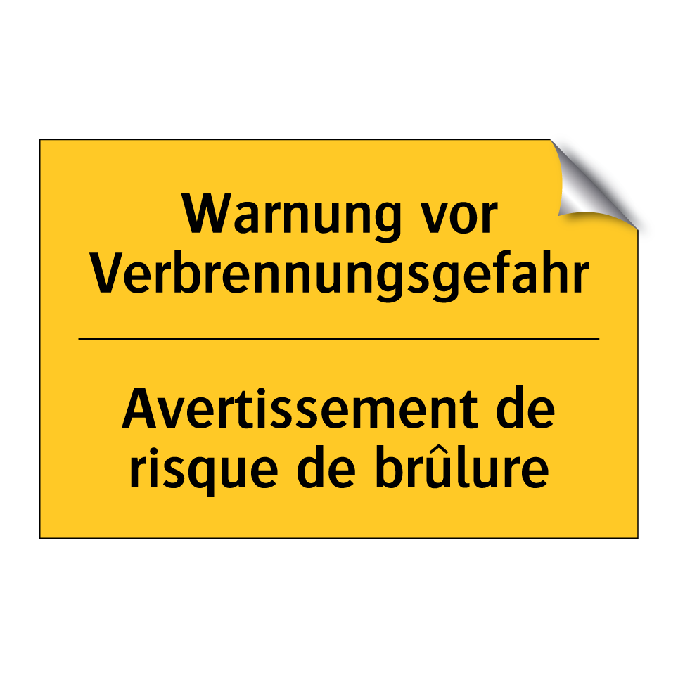Warnung vor Verbrennungsgefahr - Avertissement de risque de brûlure /.../
