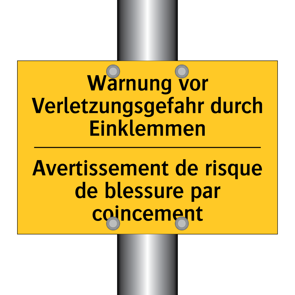 Warnung vor Verletzungsgefahr /.../ - Avertissement de risque de blessure /.../