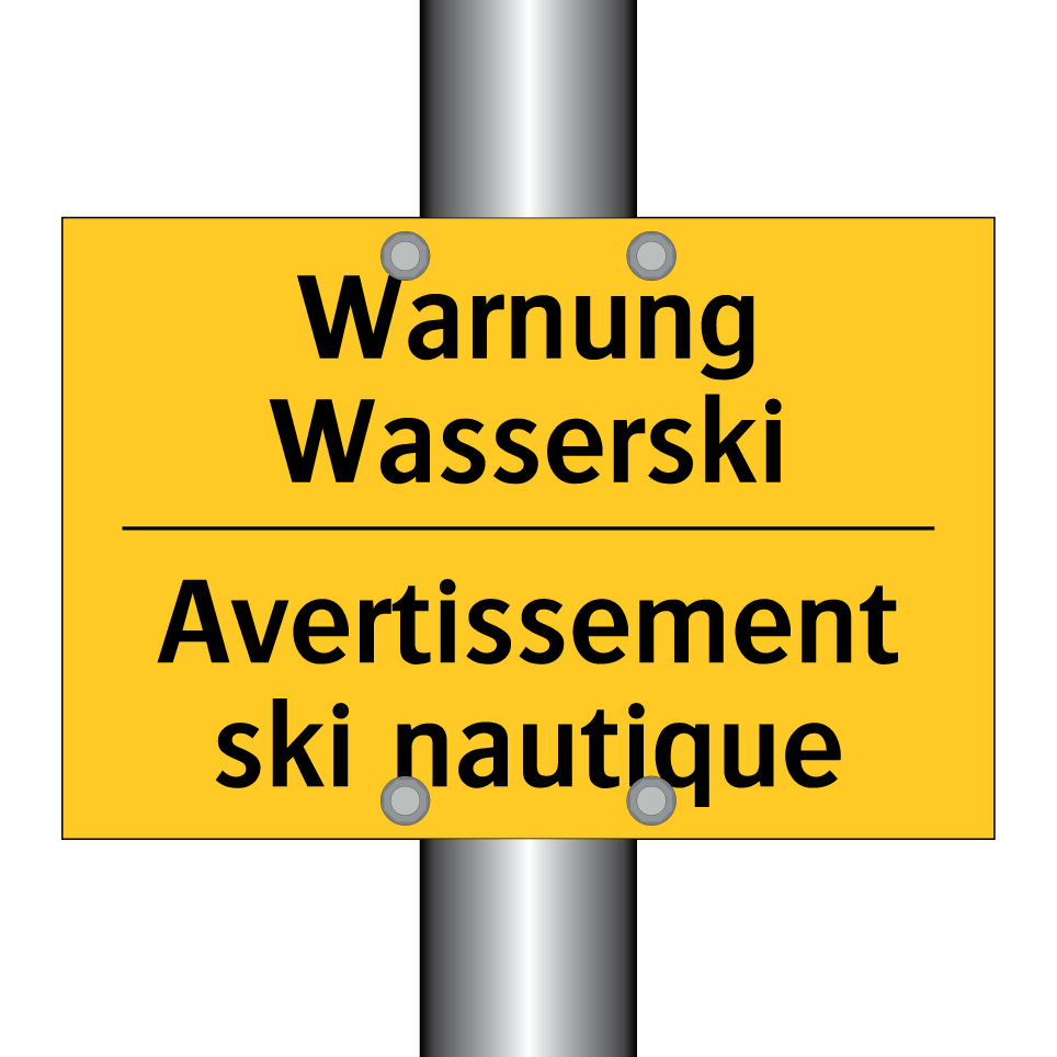 Warnung Wasserski - Avertissement ski nautique