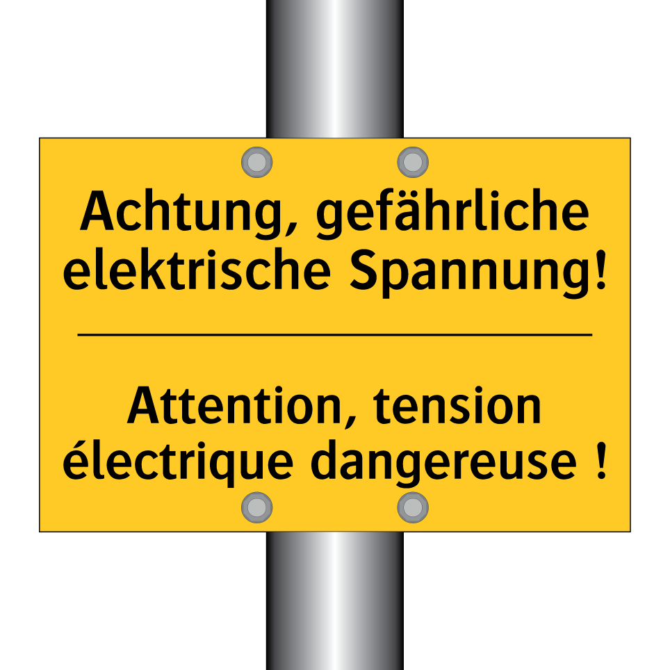 Achtung, gefährliche elektrische /.../ - Attention, tension électrique /.../
