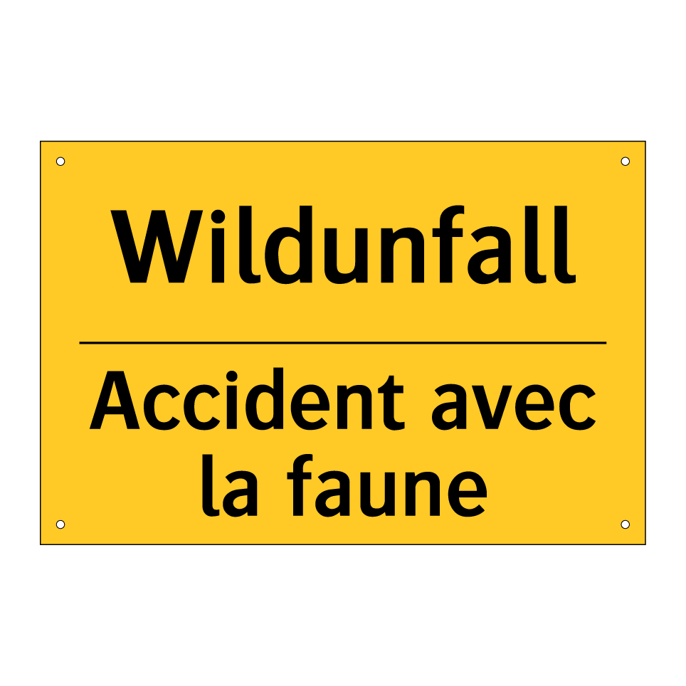 Wildunfall - Accident avec la faune
