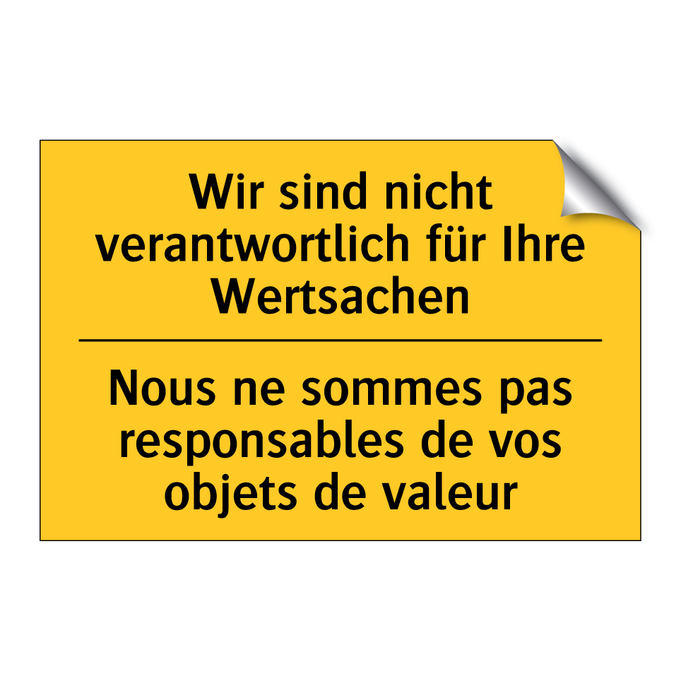 Wir sind nicht verantwortlich /.../ - Nous ne sommes pas responsables /.../