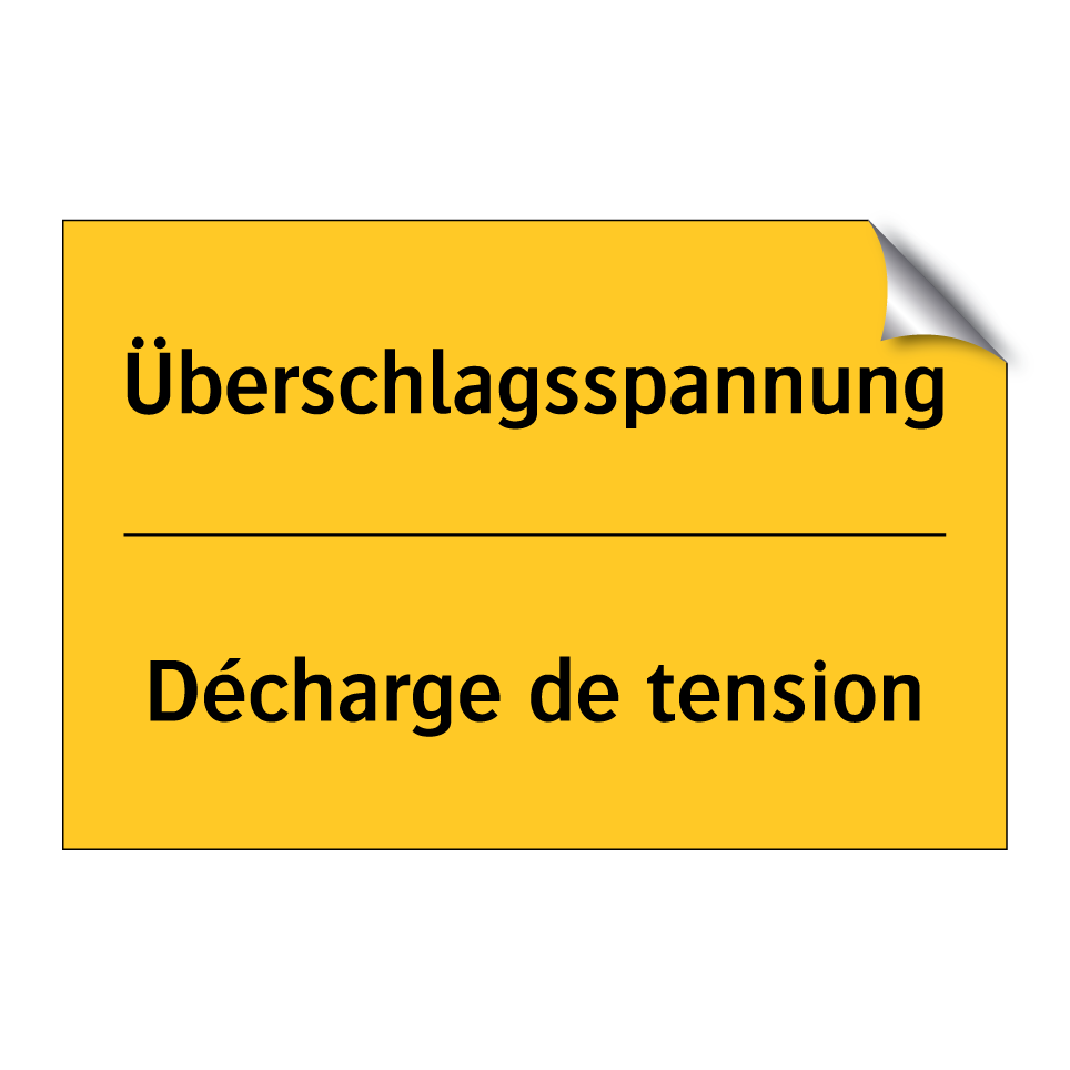 Überschlagsspannung - Décharge de tension