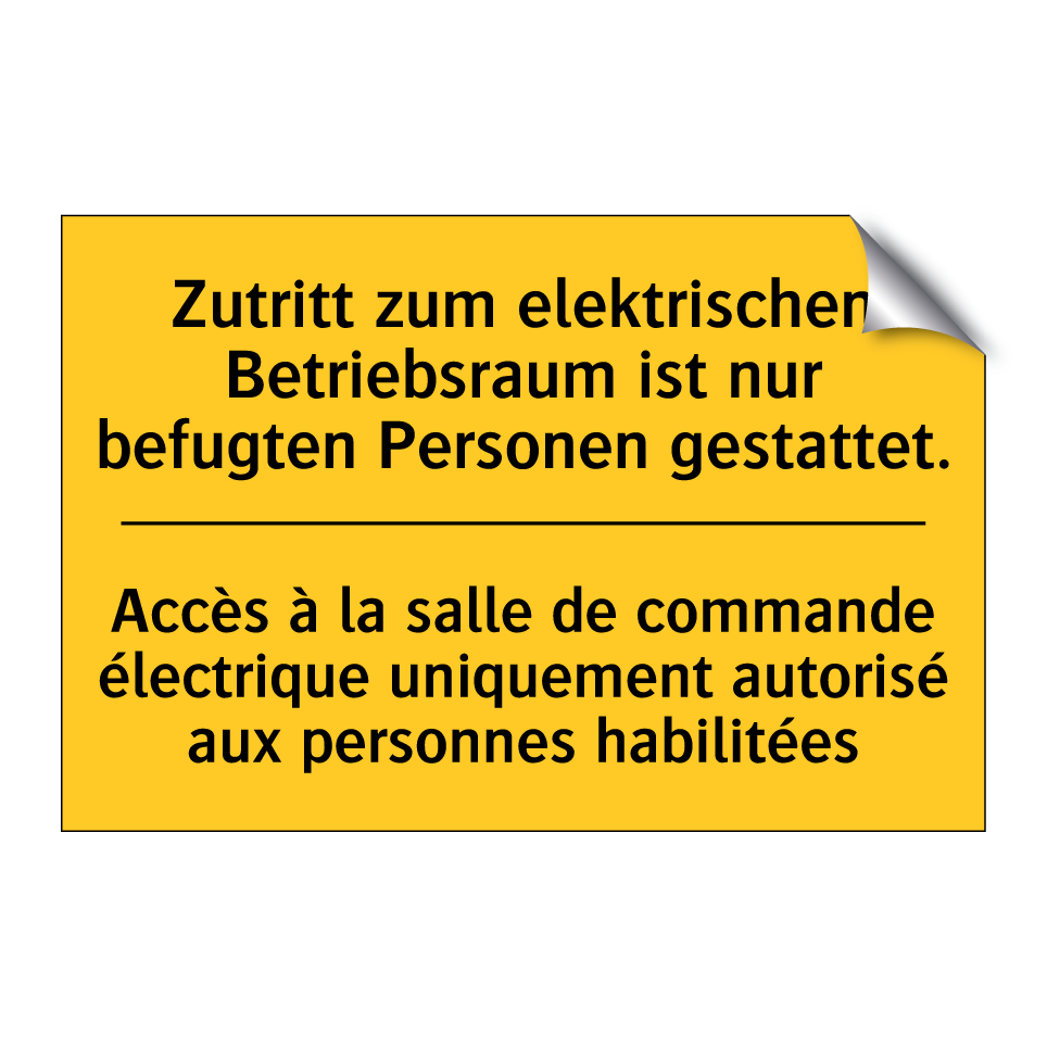 Zutritt zum elektrischen Betriebsraum /.../ - Accès à la salle de commande électrique /.../