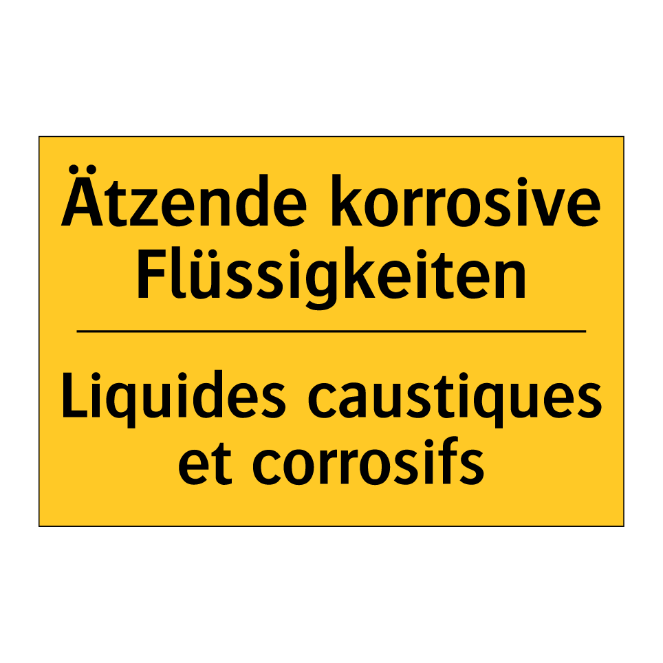 Ätzende korrosive Flüssigkeiten /.../ - Liquides caustiques et corrosifs /.../