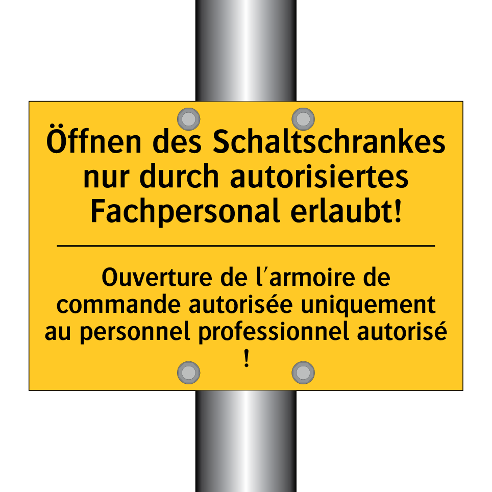 Öffnen des Schaltschrankes nur /.../ - Ouverture de l'armoire de commande /.../