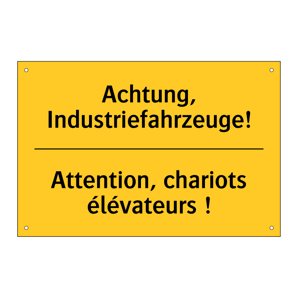 Achtung, Industriefahrzeuge! - Attention, chariots élévateurs /.../
