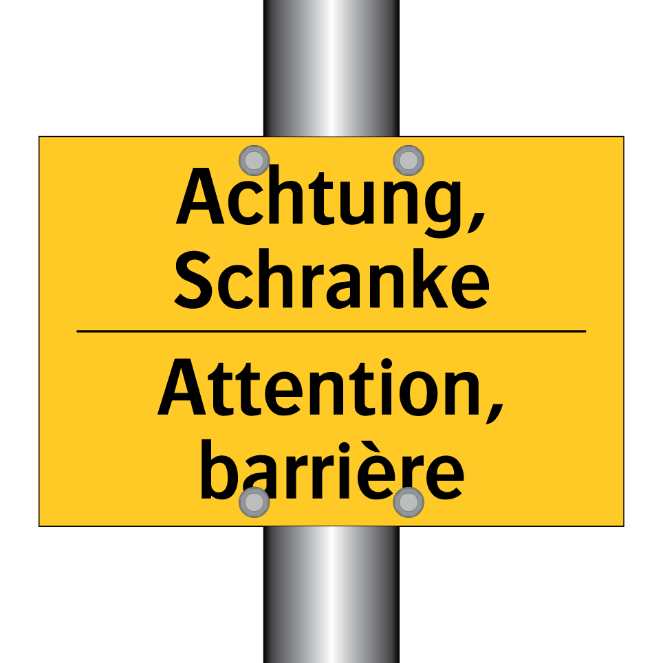 Achtung, Schranke - Attention, barrière