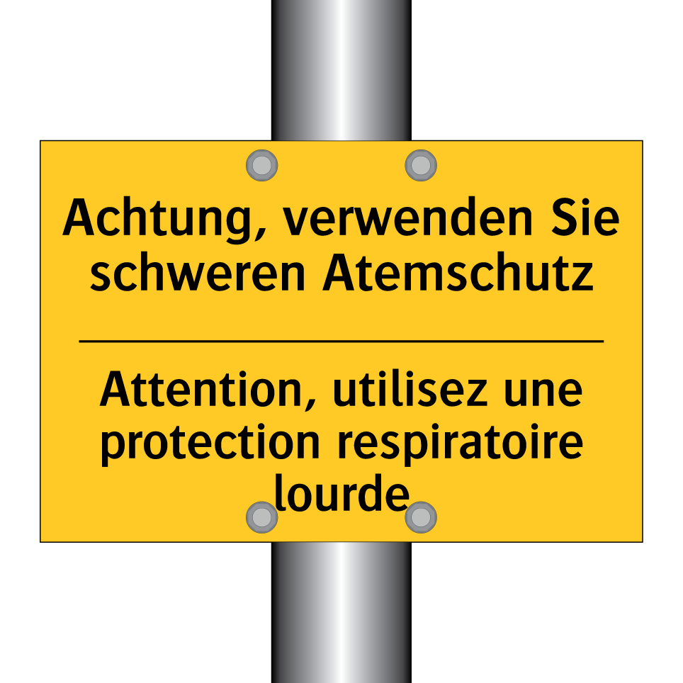 Achtung, verwenden Sie schweren /.../ - Attention, utilisez une protection /.../