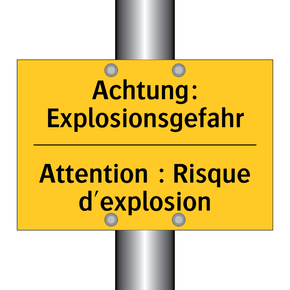Achtung: Explosionsgefahr - Attention : Risque d'explosion