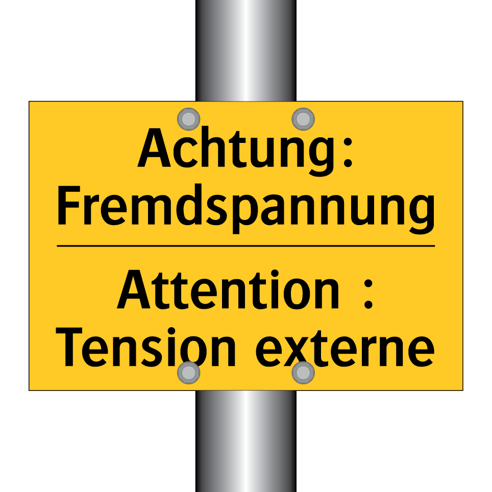 Achtung: Fremdspannung - Attention : Tension externe