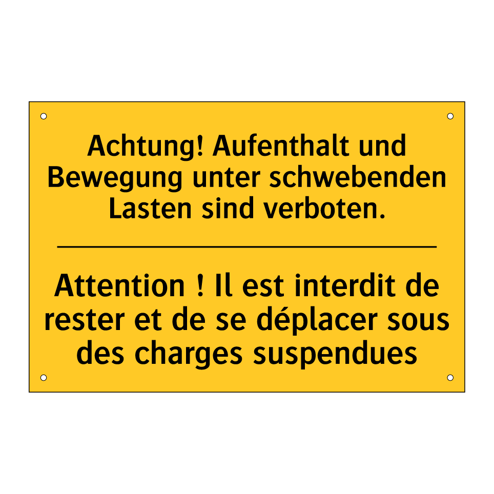Achtung! Aufenthalt und Bewegung /.../ - Attention ! Il est interdit de /.../