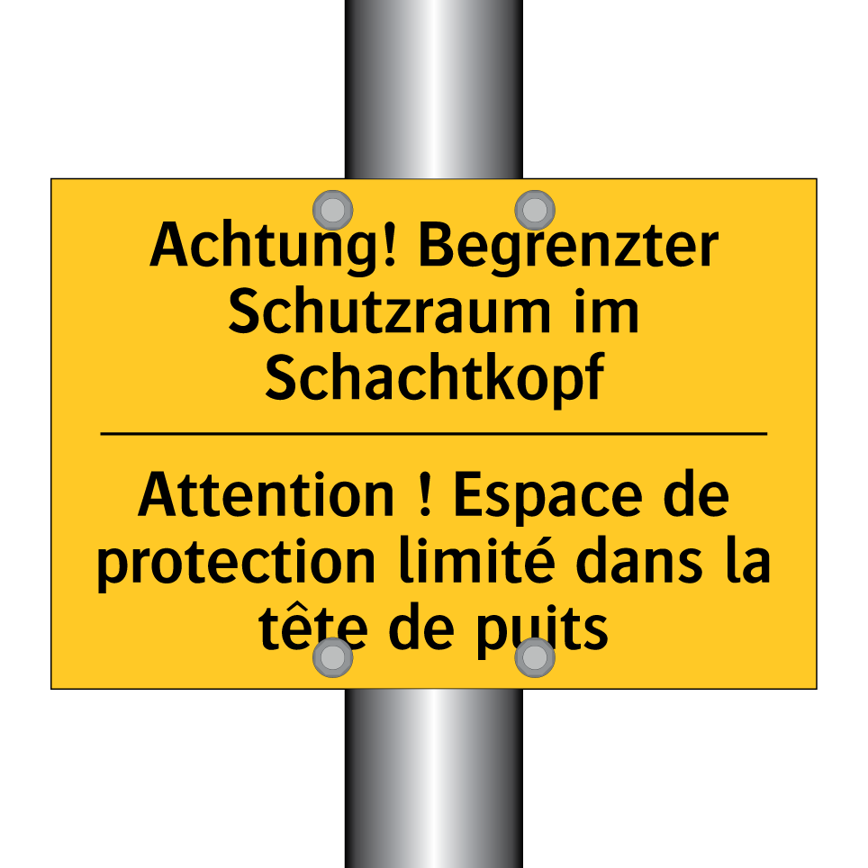 Achtung! Begrenzter Schutzraum /.../ - Attention ! Espace de protection /.../