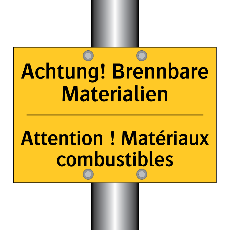 Achtung! Brennbare Materialien - Attention ! Matériaux combustibles /.../