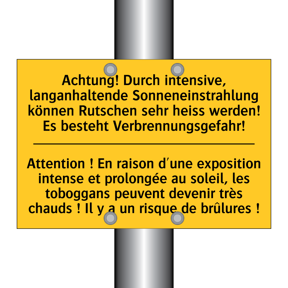 Achtung! Durch intensive, langanhaltende /.../ - Attention ! En raison d'une exposition /.../