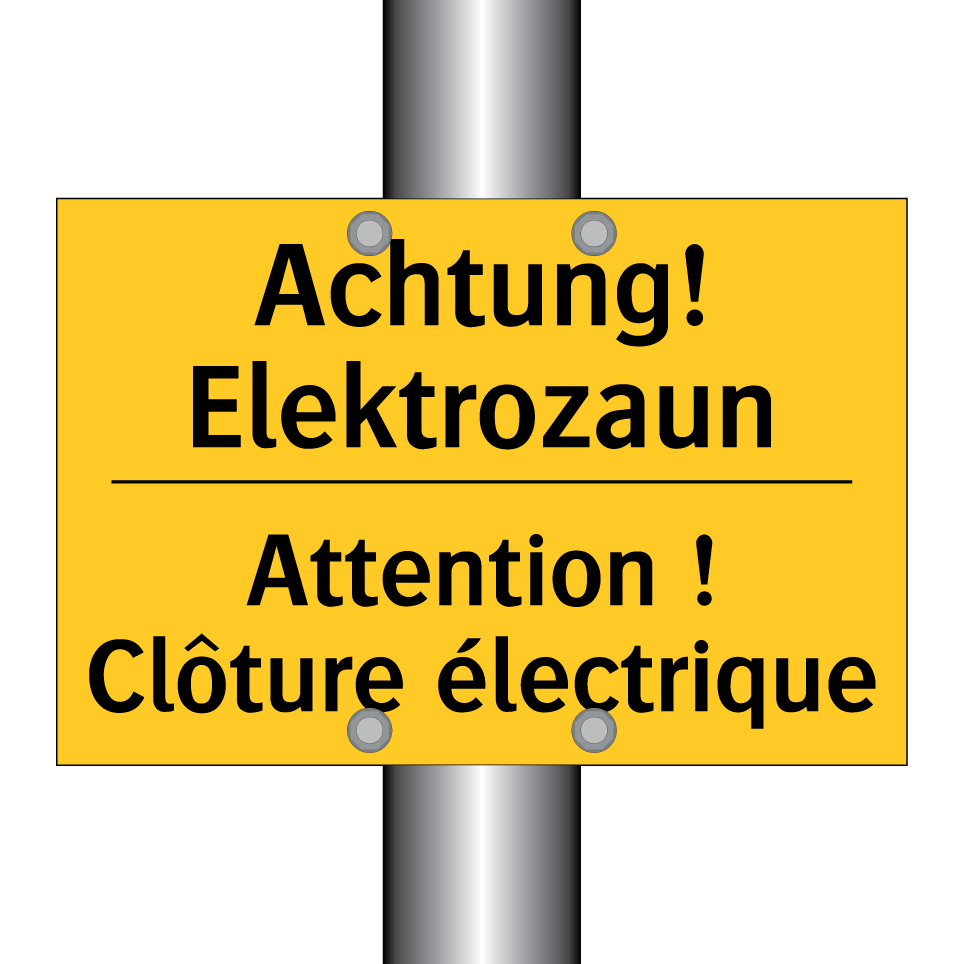 Achtung! Elektrozaun - Attention ! Clôture électrique