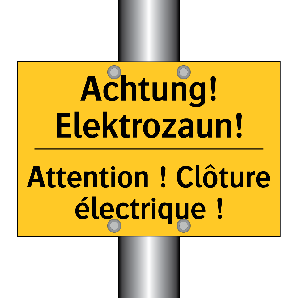 Achtung! Elektrozaun! - Attention ! Clôture électrique /.../