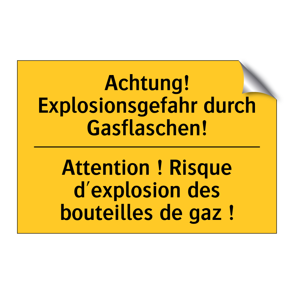 Achtung! Explosionsgefahr durch /.../ - Attention ! Risque d'explosion /.../