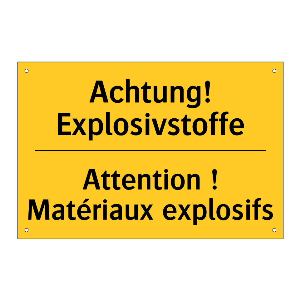 Achtung! Explosivstoffe - Attention ! Matériaux explosifs /.../