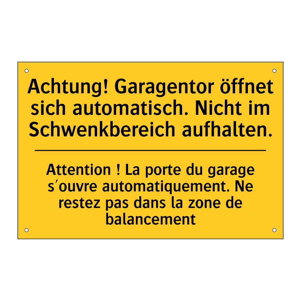 Achtung! Garagentor öffnet sich /.../ - Attention ! La porte du garage /.../