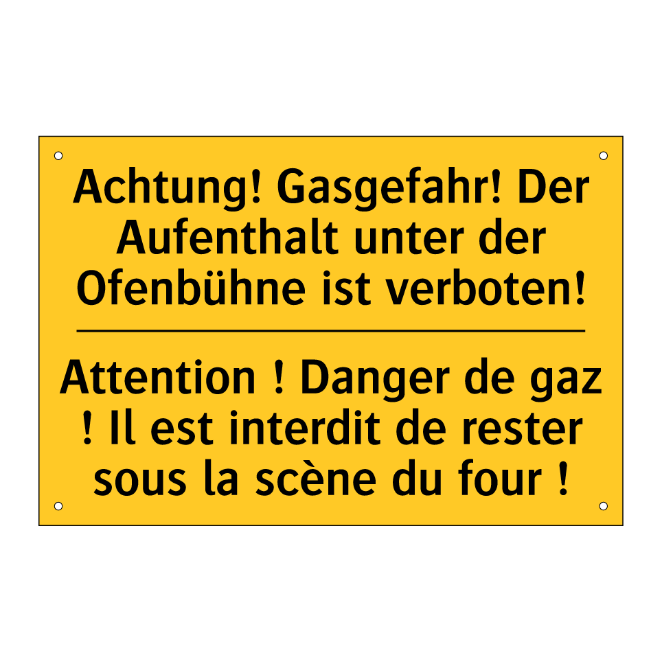 Achtung! Gasgefahr! Der Aufenthalt /.../ - Attention ! Danger de gaz ! Il /.../