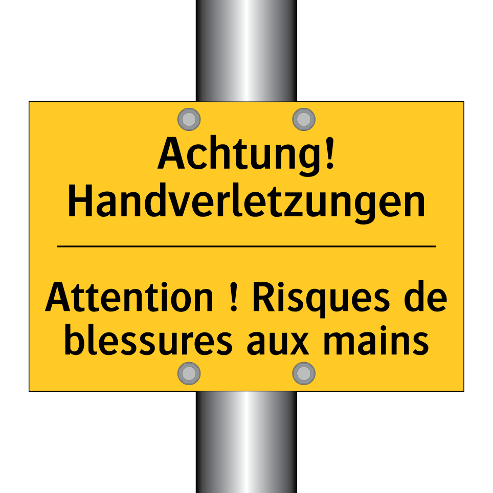 Achtung! Handverletzungen - Attention ! Risques de blessures /.../